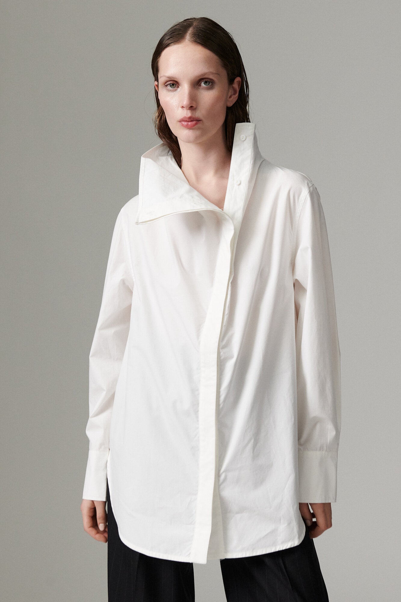 Lois Poplina skjorte - Brilliant White